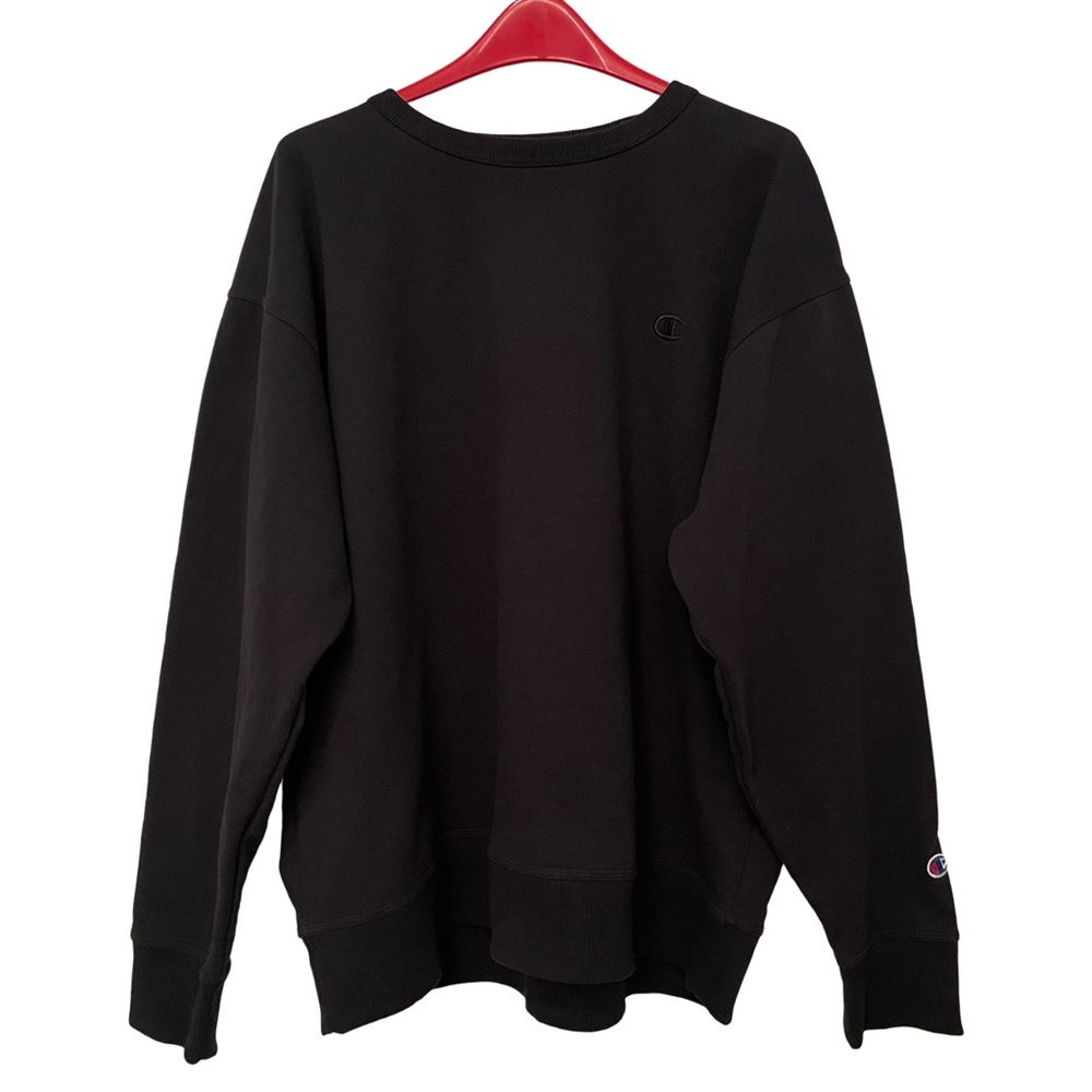 Champion Black Sweatshirt Mens 2XL XXL Blank Plain Logo
